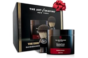 The Art of Shaving Icon Duo Kit – Sandalwood Shaving Cream (5 oz) and Shaving Brush – Prevents Shaving Burn for the Perfect Shave – Suitable for All Skin Types