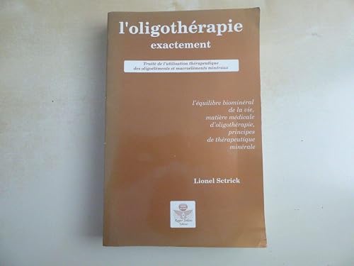 Download OLIGOTHERAPIE EXACTEMENT PDF