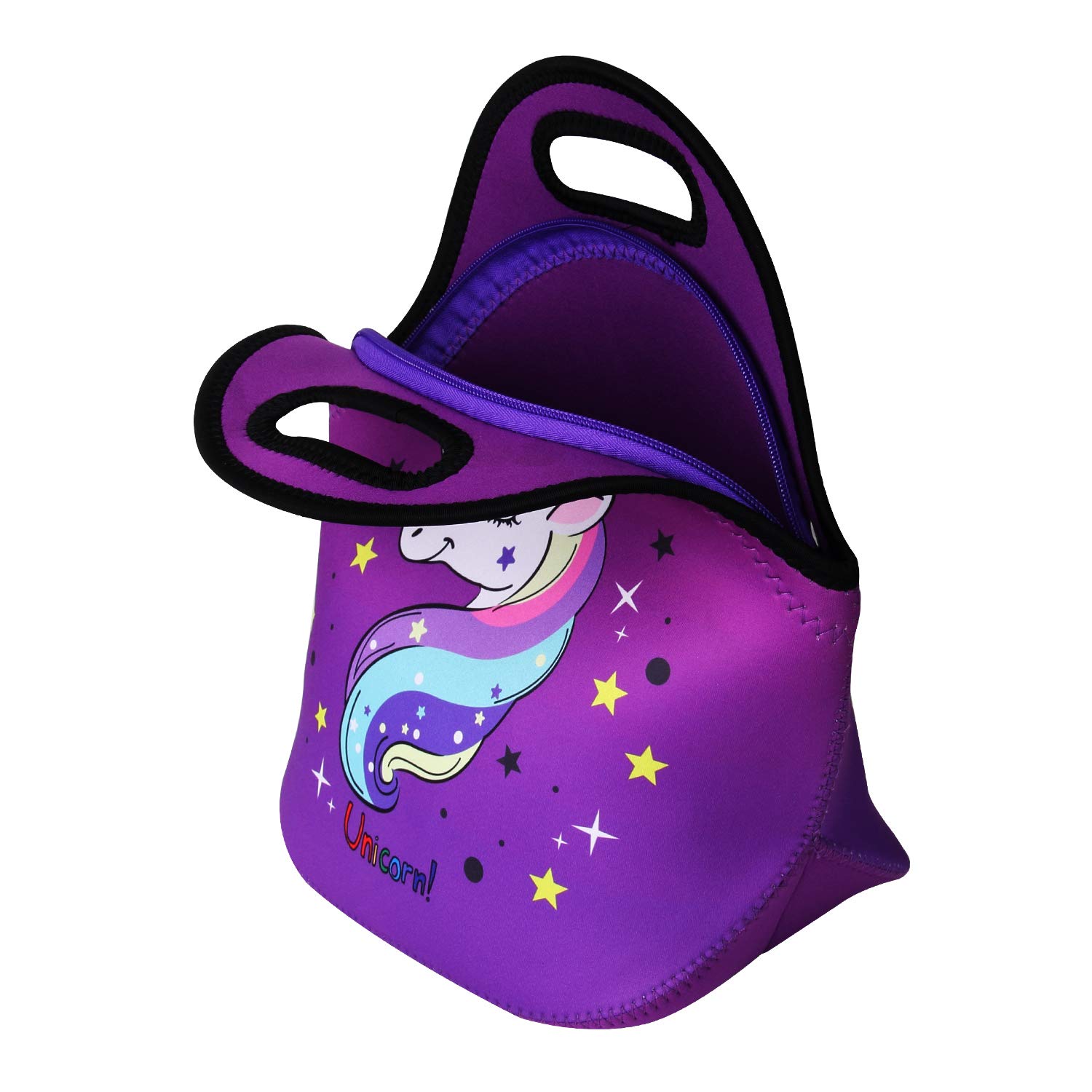 Cute Unicorn Lunch Bag for Kids, Waterproof Insulated Neoprene Lunch