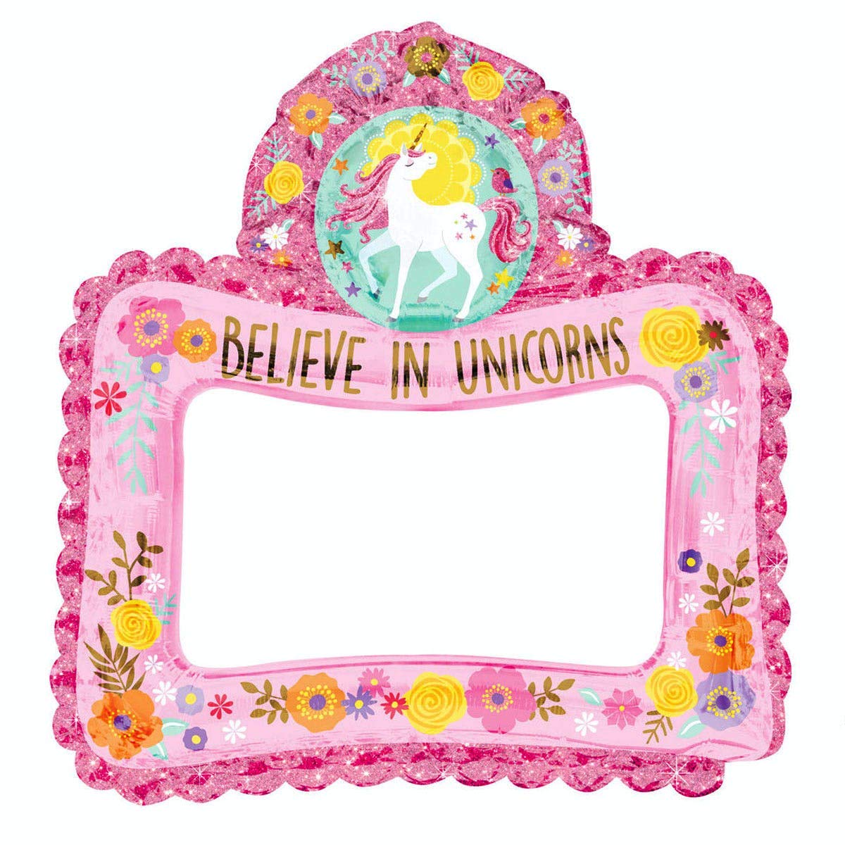 amscan Magical Unicorn Inflatable Foil Frame