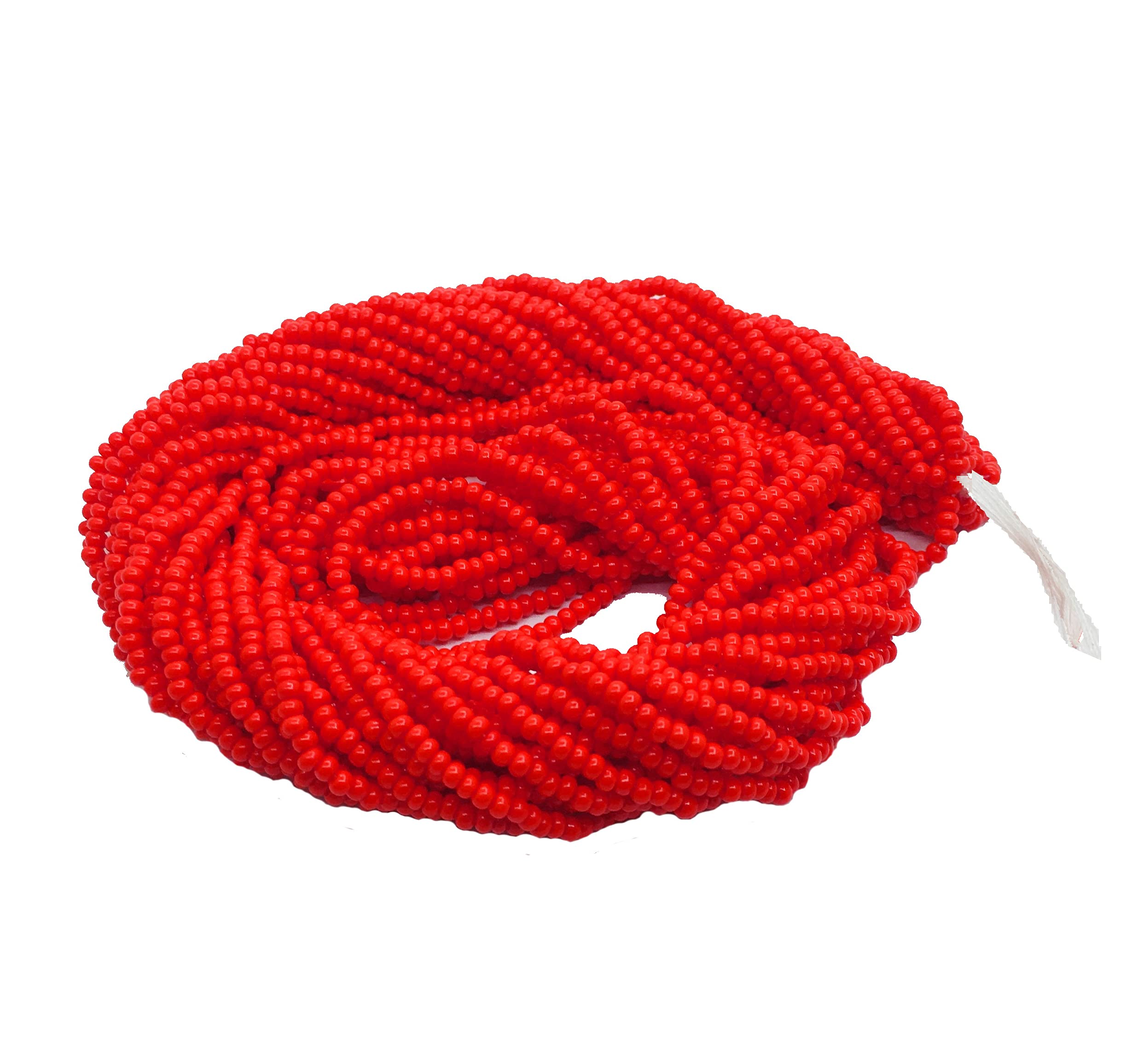 Perlin 2 mm Seed Beads Glass Beads Indian Beads Seed Beads Pony Beads Preciosa Ornela Czech 11/0 on Multiple Strands 9000 Pieces (Red Opaque) — image 1