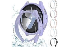 JZK Galaxy Watch 7 40mm Screen Protector-[6+6] Pack Protective case+Tempered Glass Screen Protector Full Coverage Hard PC Protective Cover HD Thin Cover for Samsung Galaxy Watch 7 40mm Accessories