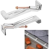 50 Pack Gutter Hangers Heavy Duty Hidden for K Style Aluminum Gutters | Heavy Duty Hidden Gutter Brackets 5 Inch Compatible, Pre Inserted Screws, for Rain Gutter Installation