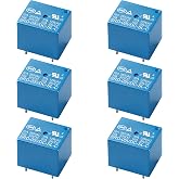 Weasch 6Pcs PCB Power Relay SRD-05VDC-SL-C, DC 5V Coil, 10A 250VAC, SPDT, 5 Pin, for Household Appliance Boards (6)