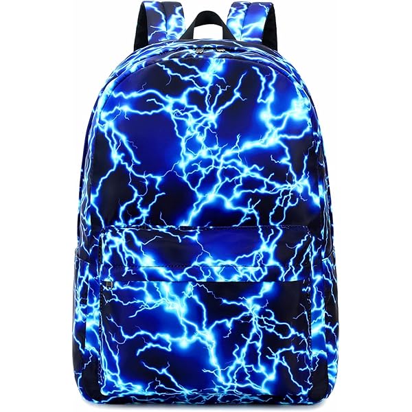 Amazon.com | AM SeaBlue Backpack for Boy Middle School Lightning