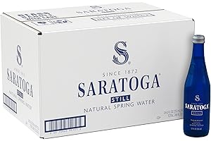 Saratoga Natural Spring Water - 12 oz. (Non-Carbonated, Pack of 24)