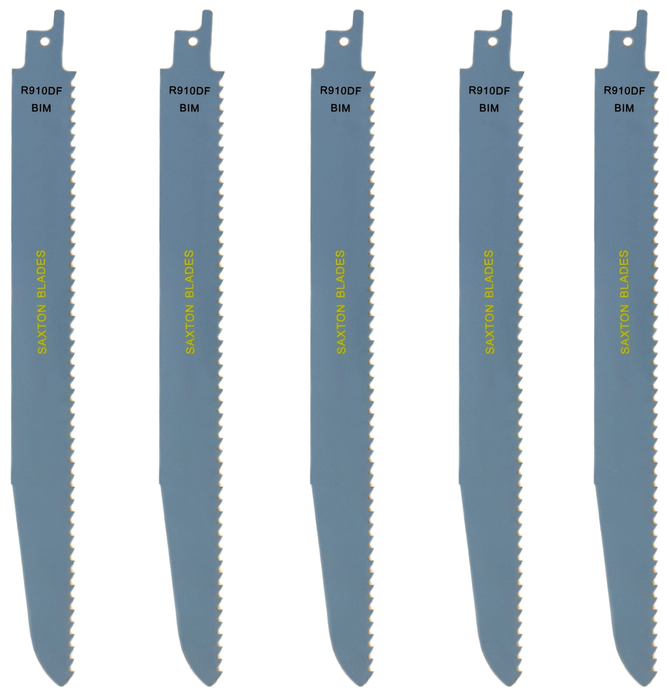 5x Saxton R910DF Reciprocating Saw Demolition Blades Wood Metal Fit Bosch Dewalt Makita