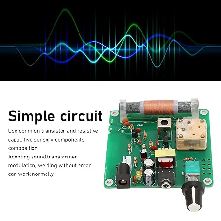 Transmission Radio Réglable Émetteur Radio AM Kit DIY - Fréquence 530-1600 KHz | Carte émetteur Ondes Moyennes Pour Expériences Scolaires émetteur Ondes Moyennes 530-1600 KHz