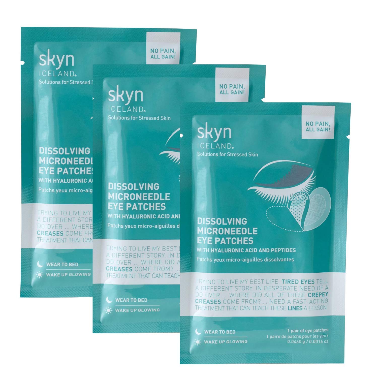 skyn ICELAND Dissolving Microneedle Eye Patches with Hyaluronic Acid