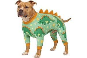 LovinPet Large Dog Pajamas, Four-Leg Stretch Onesie Bodysuit, Lightweight UV-Shielding Pajamas, Anti-Lick Calming Recovery Su
