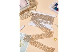 About 2.19 Yards Jute Burlap Fabric Ribbon, Tan Fabric Craft Ribbon, Hessian Ribbons for Big Bow, Wreath, Wedding, Gift Wrapp