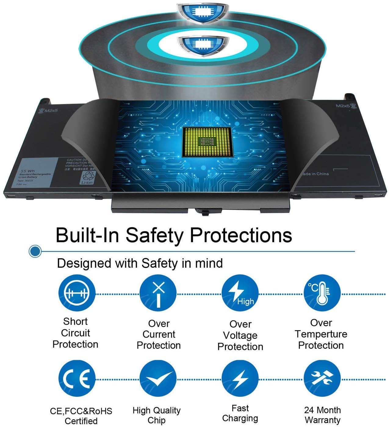 Askc 55wh J60j5 Laptop Battery Replacement For Dell Latitude E7270 E7470 Series Notebook R1v85 Mc34y 451 sx 242wd 451 sy 451 su 1w2y2 7 6v 4cell Laptop Accessories Batteries