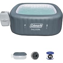 Amazon.com : Coleman 4-6 Person Inflatable Outdoor Hot Tub w/ 114 ...