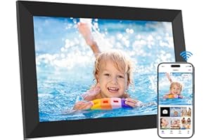 SAIWAN Digital Picture Frame, 10.1 Inch WiFi Digital Photo Frame Electronic Picture Frame Slideshow, Built in 16GB Storage, Wall-Mounted, Auto Rotate, Easy to Upload Photos and Video Instantly via Uhale APP