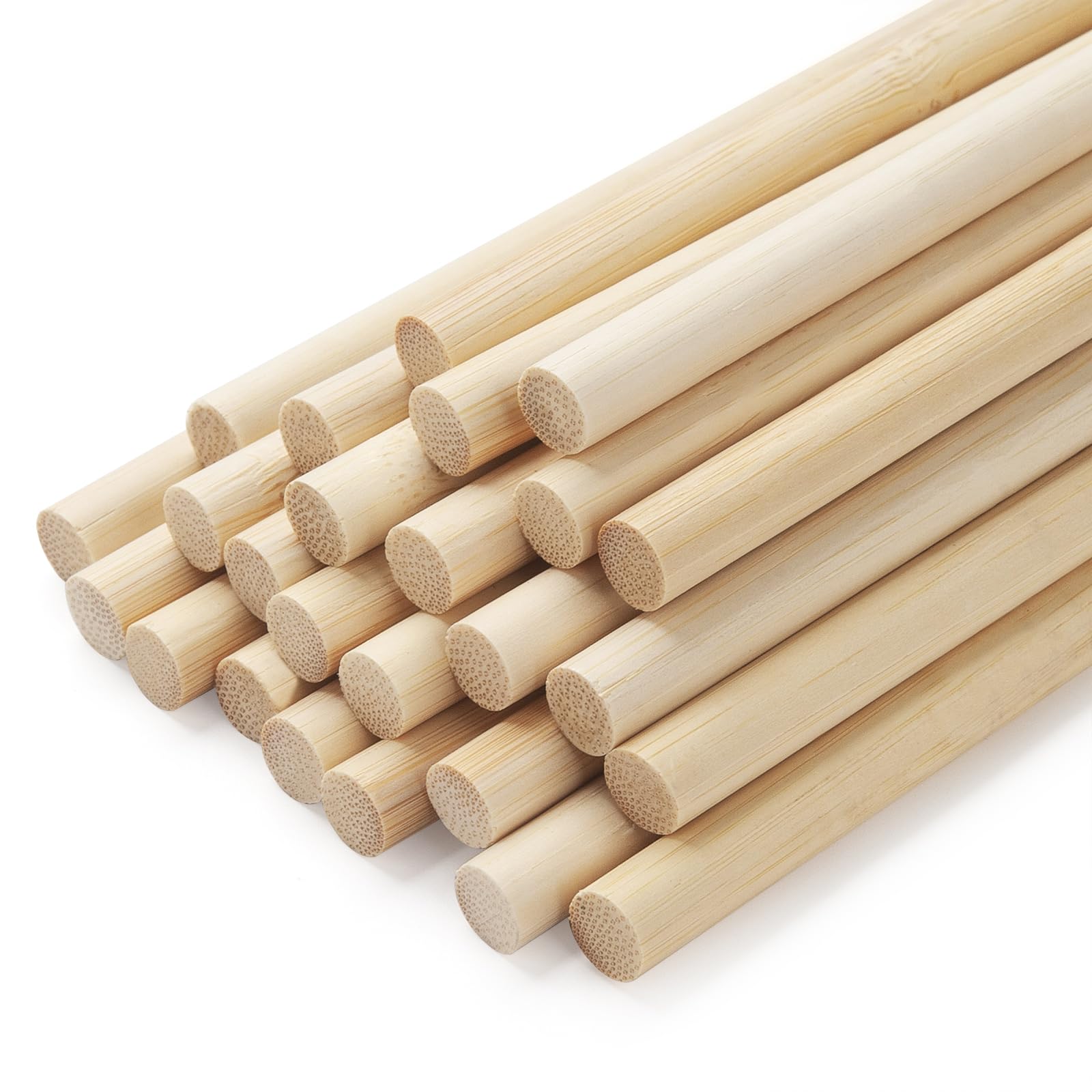 Wooden Dowel Rods Wood Dowels, 25PCS 3/8 x 12