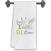 Elefeltclave Golf Martini Cocktail Kitchen Towels Tee Time Towel for Bathroom，Toilet Decor Golf Gifts for Women Golfers Dish Tea Cocktail Lovers Decorative Hand Towels for Kitchen Decor,16X24 Inch