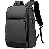 FENRUIEN 17 Inch Travel Backpack Gray, Expandable Water Resistant Computer Backpack with USB Port, Laptop Bag for Business/College/Work