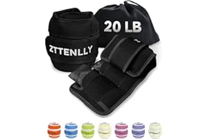 ZTTENLLY Adjustable Ankle Weights for Women Men and Kids | 1 Pair 5 10 15 18 20 Lbs Leg Wrist Ankle Weight Straps for Yoga, Walking, Running, Aerobics, Gym, Dance, Pilates, Cardio