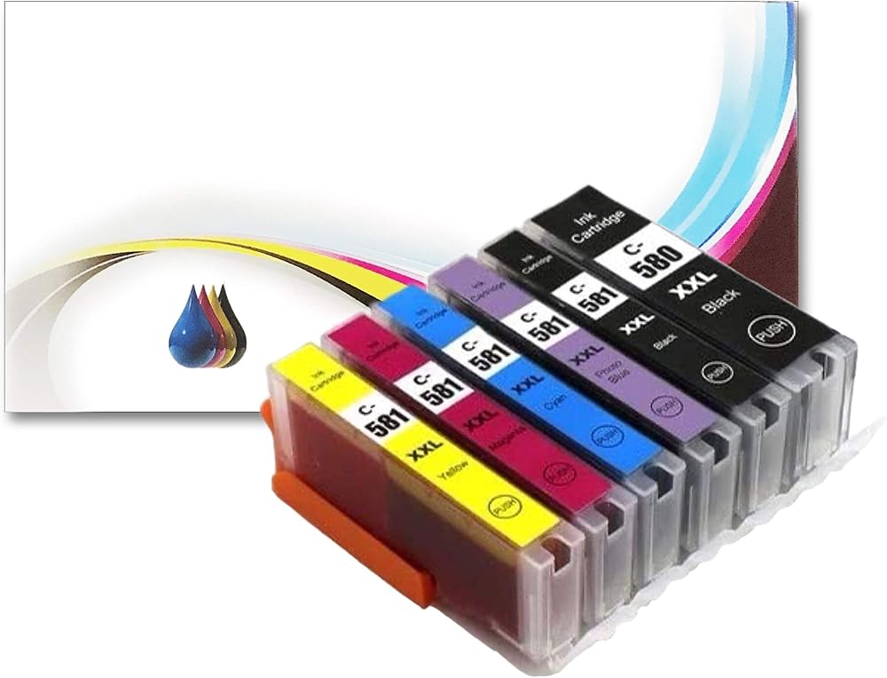 BVH Direct 6PK PGI-580XXL CLI-581XXL Ink Cartridges for Canon Pixma TS Series