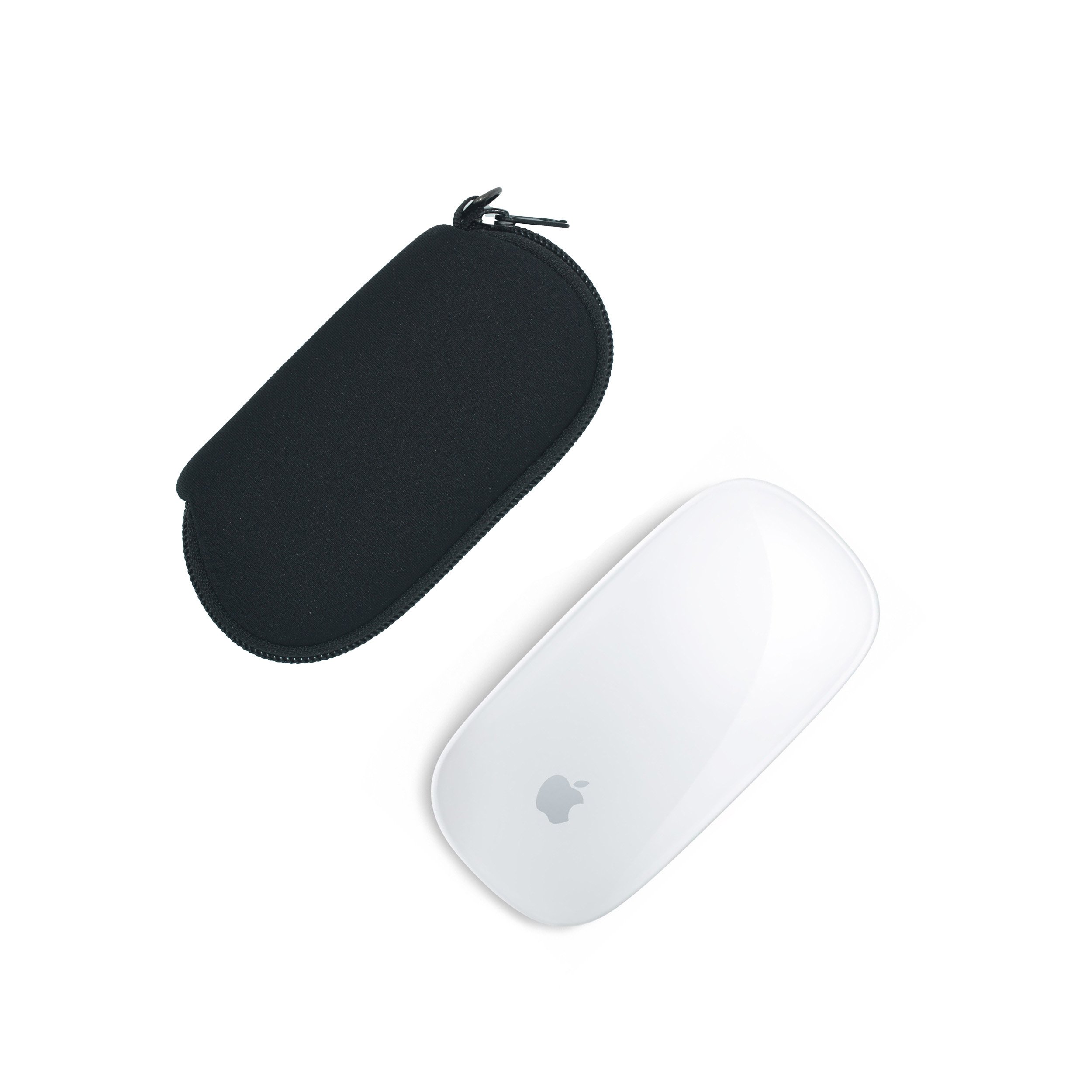 Case Wonder 2 Pcs Neoprene Storage Carrying Case Bag Dust Covers for Apple Magic Mouse (I and II 2nd Gen) (Black)