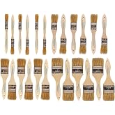 Pro Grade Chip Brushes, Disposable Paint Brushes, Assorted Sizes, 24 Piece | Natural bristle, wood handle | 4 widths, 6 of each | For stain, varnish &amp; glue | Cabinets, furniture, crafts