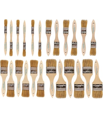 Performance Tool W232C - Juego De 3 Pinceles De Pintura Con Asas De Plástico Duraderas, Tamaños De 1/2 Pulgadas, 1 Y 2 De Ancho Para Uso Con Muchas Pinturas