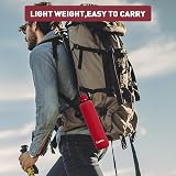 Exllena Insulated Water Bottle 750ml Red with Clip Double Wall Vacuum view 7