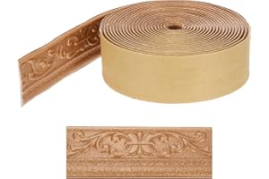 HARFINGTON 3D Wall Edging Self-Adhesive 362"x3.1" Flexible Peel and Stick Molding Trim for Wall Mirror Door Wardrobe Gap Seal