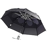 GustBuster Metro 43" Automatic | Polyester, 15 in. closed and 22 in. extended with a 43 in. arc; a wind-resistant vented double canopy, pinch-proof runner.