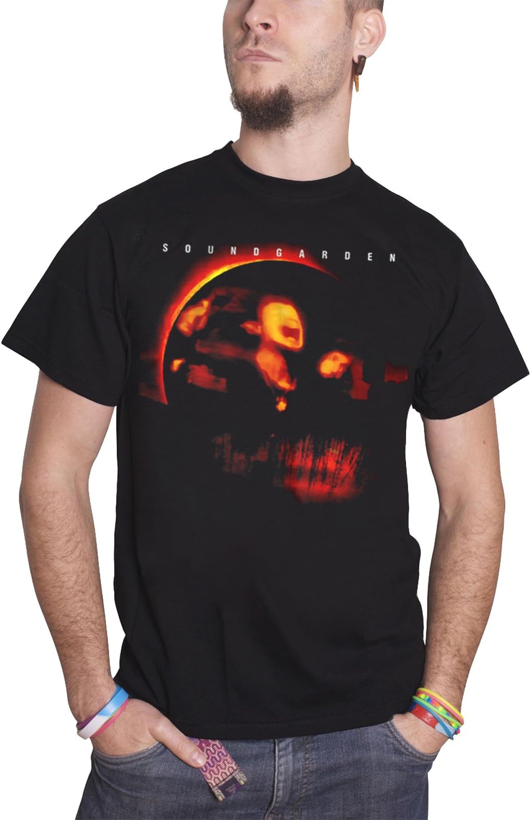Soundgarden T Shirt Superunknown Album Cover Band Logo Official Mens Black