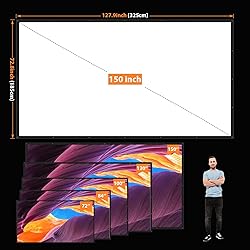 Projector Screen 150 Inch Outdoor: VOOPVOR Upgraded