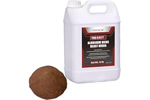HDURCIR Aluminum Oxide 12 LBS 100 GRIT Medium to Fine Sand Blasting Abrasive Media for Blasting Cabinet or Blasting Guns