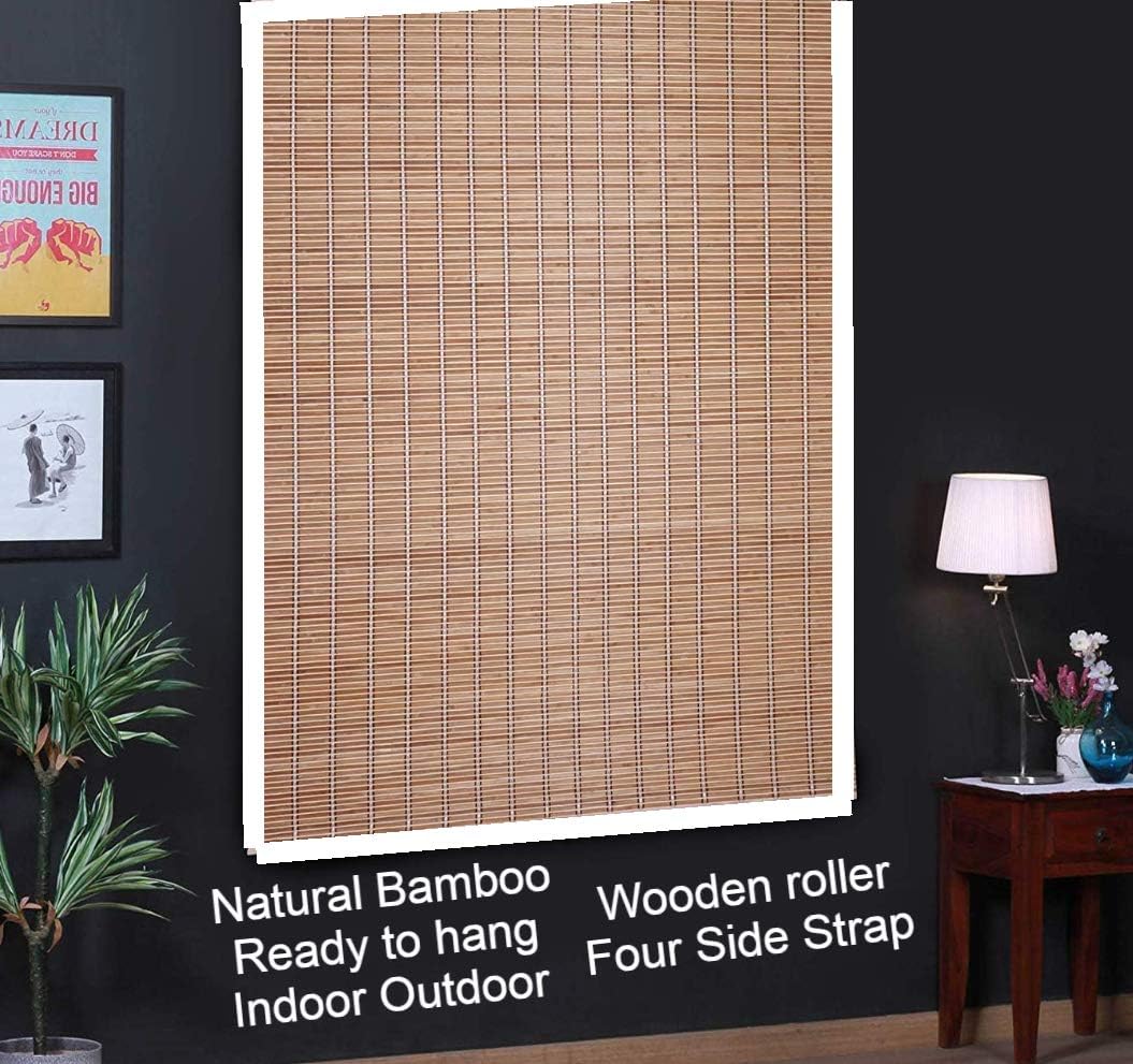TCLPVC Door Window Protective Shade Bamboo Indoor Outdoor Curtain Beige 60 Inch X 84 Inch Or 5/7 Feet W/H Code – Wood 21 Love Nature