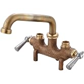 Central Brass 466 Two Handle Laundry Faucet Commercial Quality Wall Mount Easy Installation