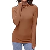 Women's Turtle Necks Long Sleeve Shirts Basic Thermal Underwear Tops Lightweight Base Layer