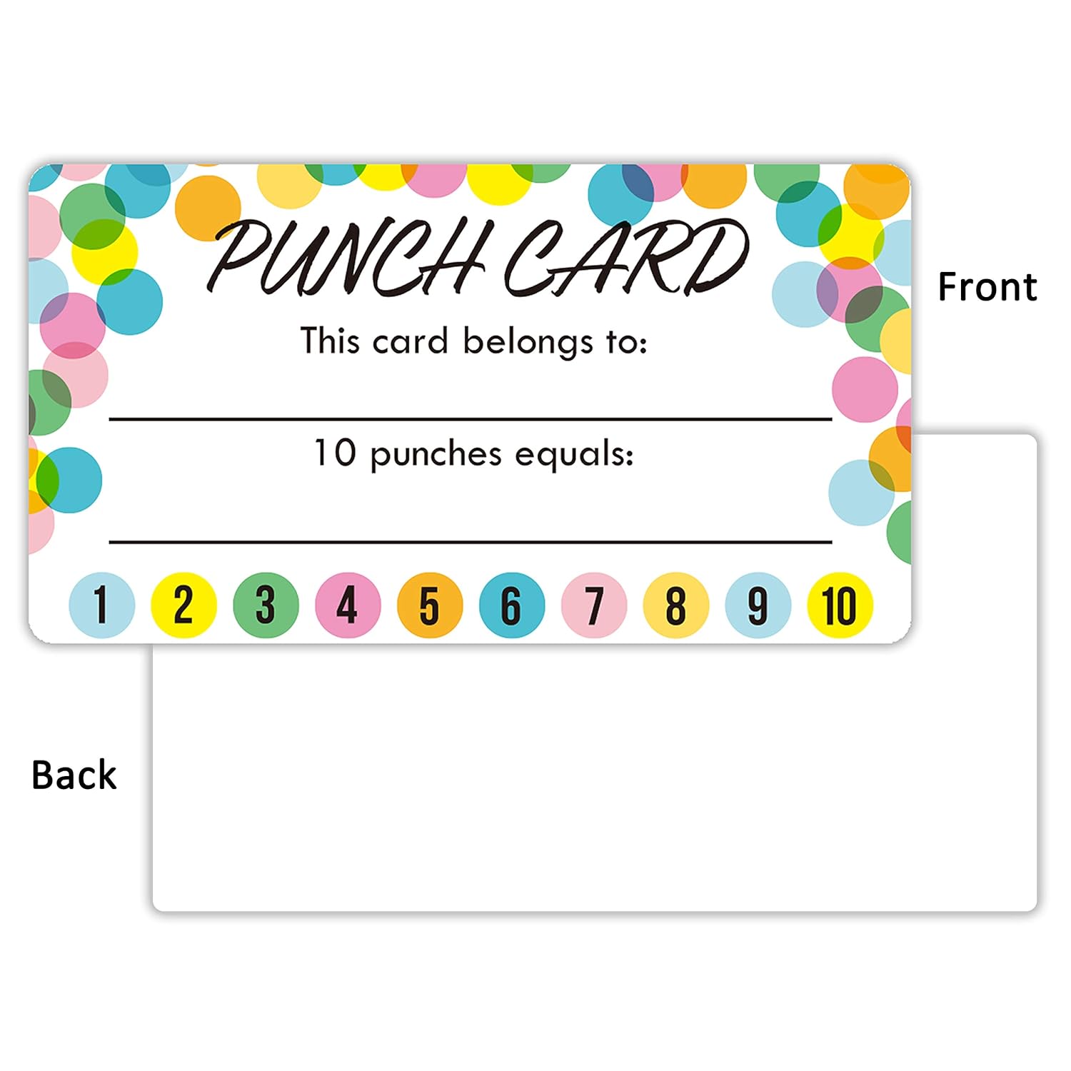 Classroom, for Card Reward Loyalty Incentive Pack, 20 Cards Punch In Reward Punch Card Template