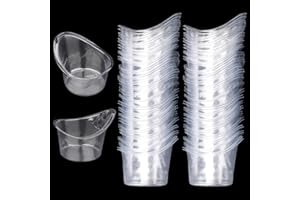 80pcs 5ml Eye Wash Cup Single Use, Portable Eyewash Care Rinse Bath Cleaning Tools, Plastic Measuring Cup Eyeball Washer Kit 