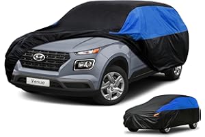 GUNHYI Hyundai Car Cover Custom Fit Hyundai Venue Waterproof All Weather, Lightweight Full Exterior Cover for Automobiles Outdoor Sun UV Rain Dust Snow Wind Protection.