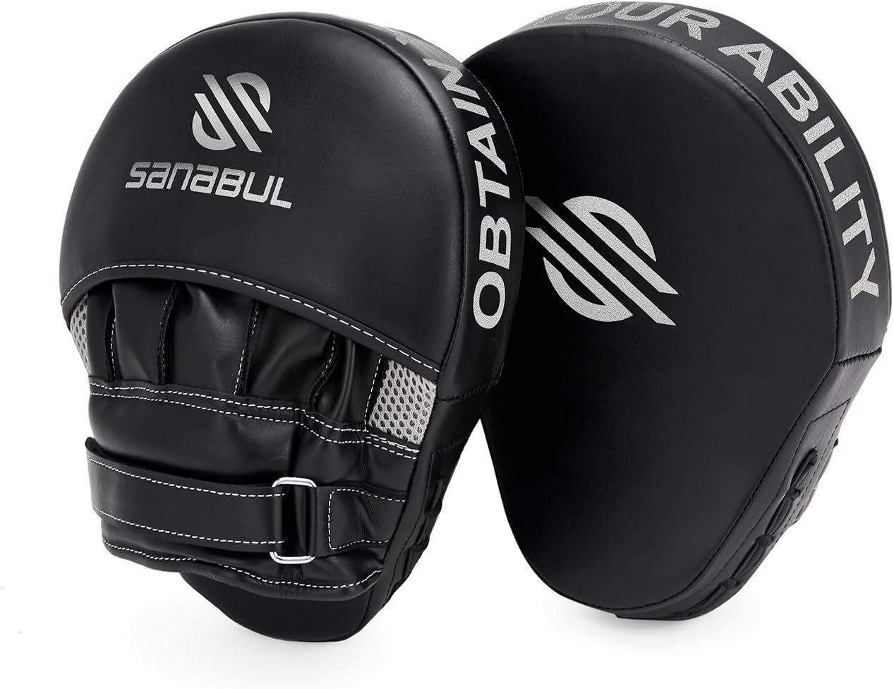 Sanabul Essential Curved Boxing MMA Punching Mitts (Black/Red) : Sports & Outdoors