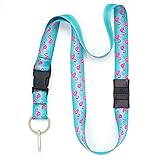 Buttonsmith Flamingos Breakaway Lanyard - with