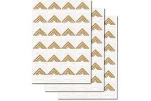 GOONAVI 15 Sheets 360 Pcs Acid-Free Photo Corners, Self-Adhesive Mounting for Wedding Scrapbook Supplies, DIY Photo Album, Journal, Guest Book, Memory Book (Cowhide)