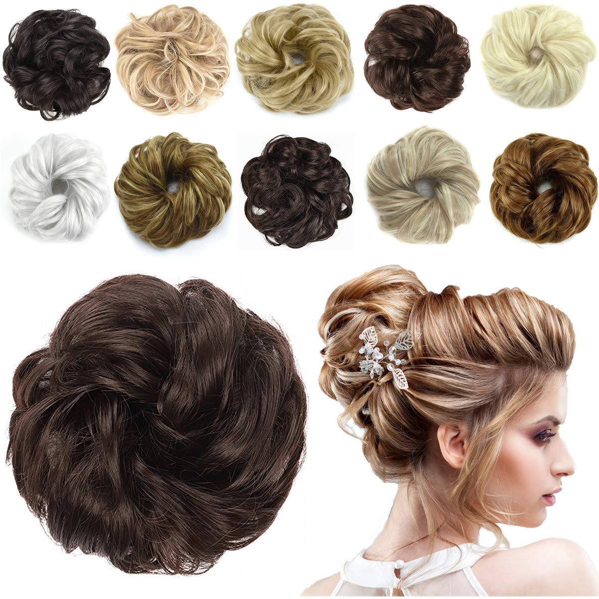 Amazon Com Hairreal Hair Bun Extensions Messy Hair Scrunchies