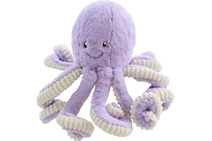 Maxpetus Cute Big Octopus Pillows,Interior Decoration Octopus Cushion,Soft Marine Animal Decorations (Viole, 7.0 inch)