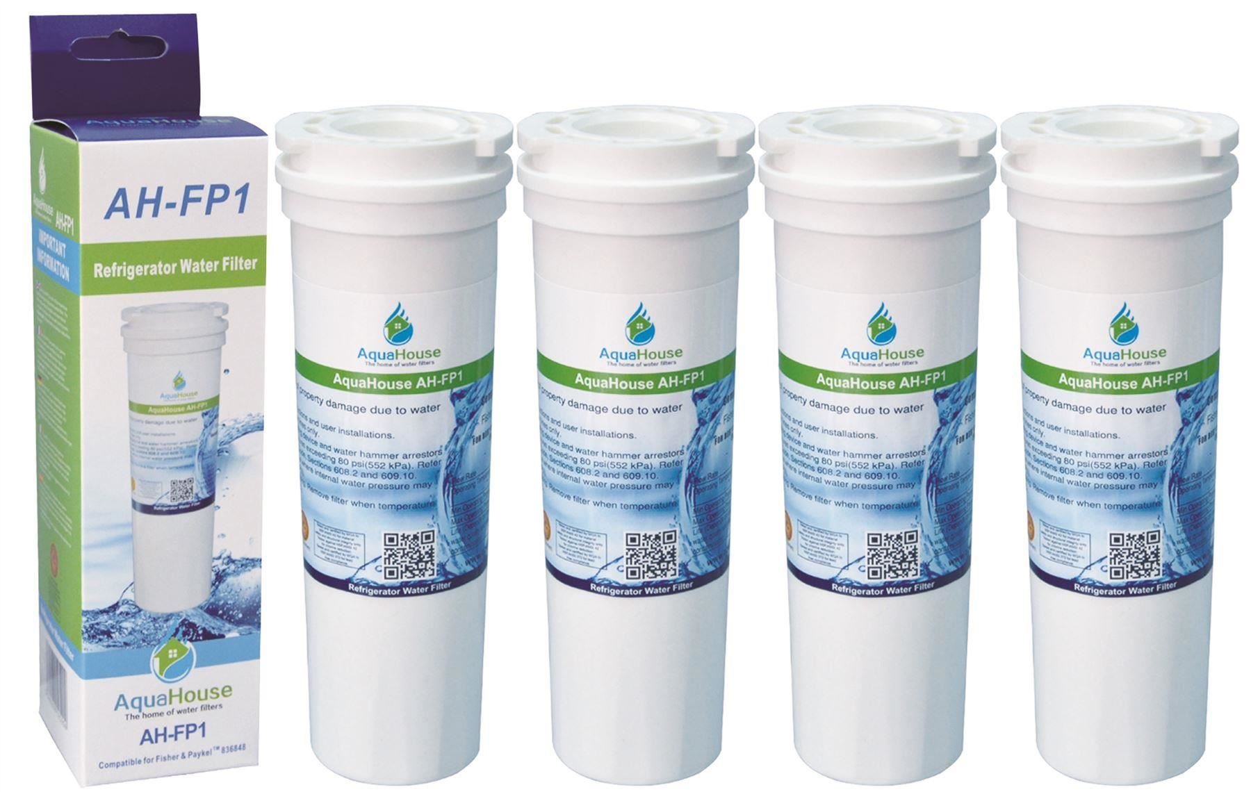 4X AH-FP1 Compatible for Fisher & Paykel Water Filter 836848 836860 67003662 Fridge Freezer E404BRXFDU, E522BRXFDU, Maytag 67003662, RO185014, RO185011, WF60