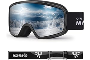 OutdoorMaster Kids Ski Goggles OTG Snowboard Goggles with 100% UV Protection Kids Snow Goggles for Boys Girls Toddler