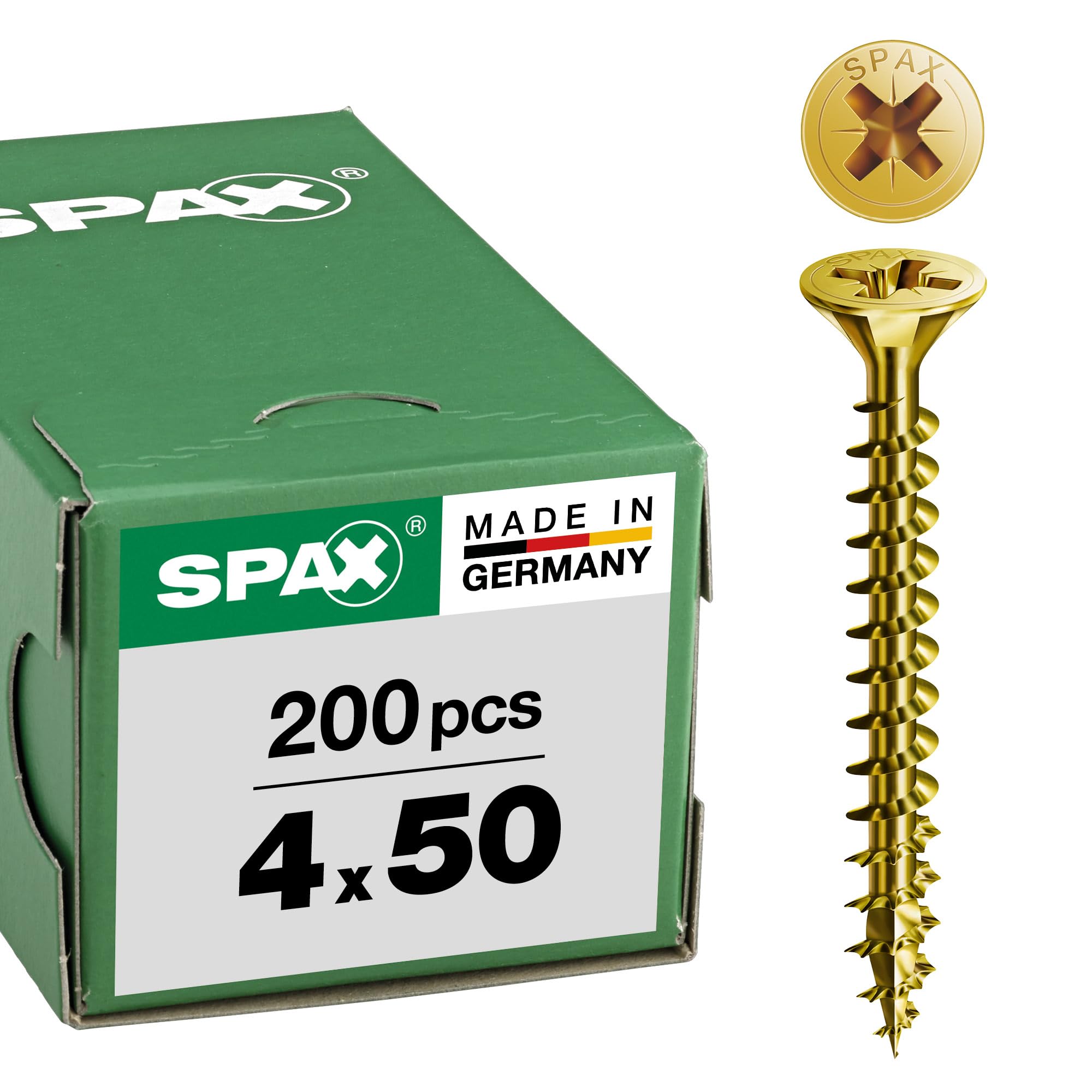 Spax – Universal Screw Countersunk Head Phillips Z 4Cut Full Thread Galvanized Passivated A2L – 1081020350123, 1081020400503 — image 1