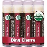 Earth's Daughter Organic Lip Balm - Moisturizing Cherry 4-Pack Cruelty-Free