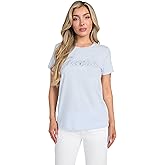 Guess Womens Eco Short Sleeve Script Lace Logo Easy Tee
