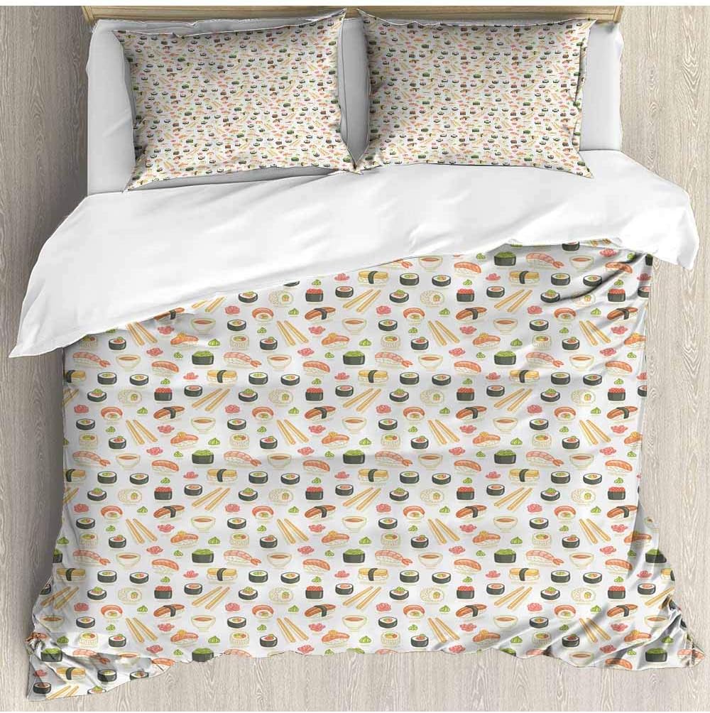 prunushome - Juego de Funda de edredón de 3 Piezas de algodón con