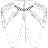 Sinkcangwu Shoulder Necklace Chain Body Jewelry Tassel Shoulder Jewelry Accessory for Women Men at Party Beach Summer Holidays Halloween